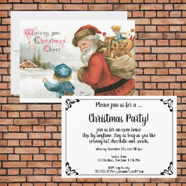 Wishing You Christmas応援by Ellen Clapsaddle 招待状