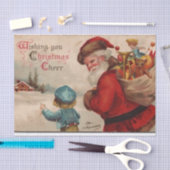 Wishing You Christmas応援by Ellen Clapsaddle 薄葉紙 (クラフト)