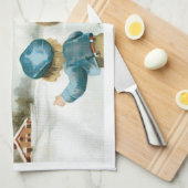 Wishing You Christmas Cheer by Ellen Clapsaddle キッチンタオル (四つ折り)