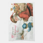 Wishing You Christmas Cheer by Ellen Clapsaddle キッチンタオル (縦)