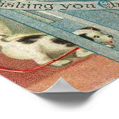 Wishing You Christmas Cheer Kids, Dog on Stairwell ポスター (角)