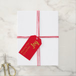 Wishing You Christmas Joy Red & Giver's Name ギフトタグ<br><div class="desc">この赤いクリスマスプレゼントラベルは両面である。サイド1はメッセージの表示文字を持っていカスタムる（表示：クリスマスの喜びを願う）サイド2はギバーの名前の表示文字を持つフェイク（フォイルではない）（表示：アンデルソンズから）。金ゴールド文字は箔製ではない。</div>