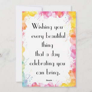 Wishing You Every Beautiful Thing誕生日 シーズンカード