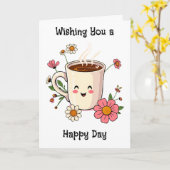 Wishing You Happy Day | 可愛い友情 カード (黄色い花)