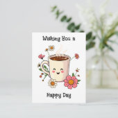 Wishing You Happy Day | 可愛い友情 ポストカード (スタンド正面)