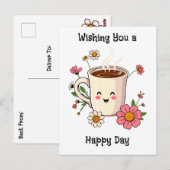 Wishing You Happy Day | 可愛い友情 ポストカード (正面/裏面)