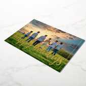 Wishing you Happy Holidaysフォトフォイルホリデーカード 箔シーズンカード (回転した状態)