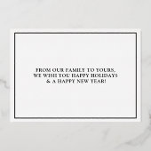 Wishing you Happy Holidaysフォトフォイルホリデーカード 箔シーズンカード (裏面)