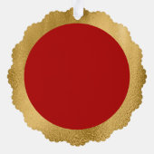 Wishing You Holiday Season Peace Love and Joy オーナメントカード (裏面)