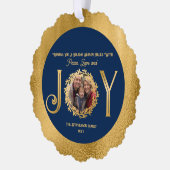 Wishing You Holiday Season Peace Love and Joy オーナメントカード (左)