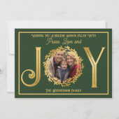 Wishing You Holiday Season Peace Love and Joy シーズンカード (正面)