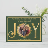 Wishing You Holiday Season Peace Love and Joy シーズンカード (スタンド正面)