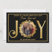 Wishing You Holiday Season Peace Love and Joy シーズンカード (正面)