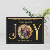 Wishing You Holiday Season Peace Love and Joy シーズンカード (スタンド正面)