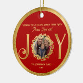 Wishing You Holiday Season Peace Love and Joy セラミックオーナメント (左)