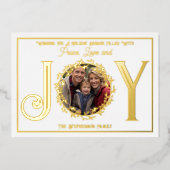 Wishing You Holiday Season Peace Love and Joy 箔シーズンカード (正面)