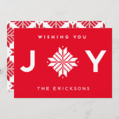 Wishing You Joyクリスマスホリデー企業の シーズンカード (正面/裏面)