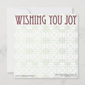 Wishing You Joyフラットカード 招待状 (裏面)