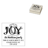 Wishing You Joy Holiday Christmas Address ラバースタンプ (押印)
