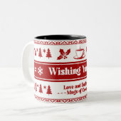 Wishing You Joy, Love, and Endless Mugs of Cocoa ツートーンマグカップ (正面左)