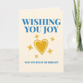 Wishing You Joy Versatile Custom Typography カード (正面)