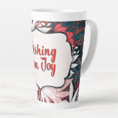 Wishing You Joy – Winter Floral Congratulations カフェラテマグ (右アングル)