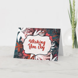 Wishing You Joy – Winter Floral Congratulations  カード