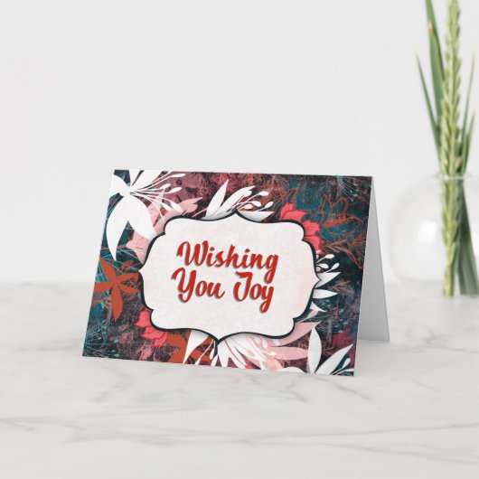 Wishing You Joy – Winter Floral Congratulations  カード (正面)