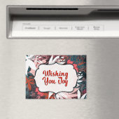 Wishing You Joy – Winter Floral Congratulations マグネット (インサイチュ (食洗機))