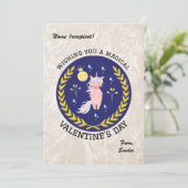 Wishing you magical Valentine's Day - Cute Unicorn シーズンカード (スタンド正面)