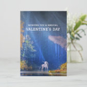 Wishing you magical Valentine's Day Unicorn scene シーズンカード (スタンド正面)