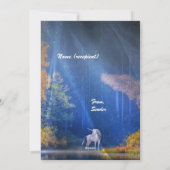 Wishing you magical Valentine's Day Unicorn scene シーズンカード (裏面)