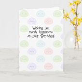 Wishing you mochi happiness Birthday Card カード (黄色い花)