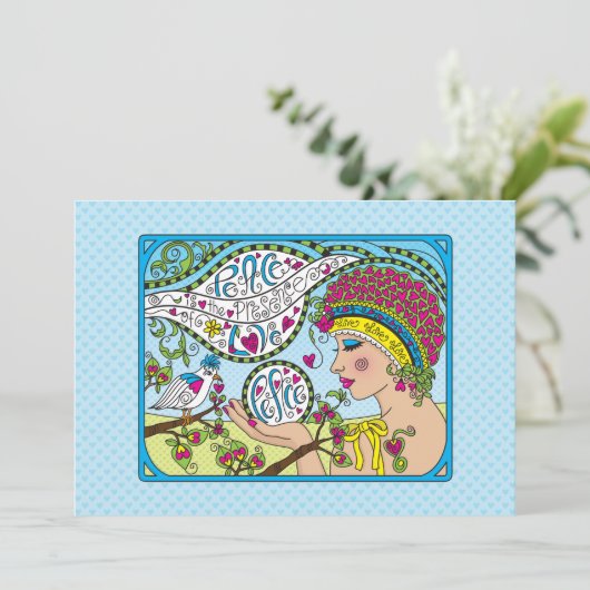 Wishing You Peace_Flatカード7" x 5" (スタンド正面)