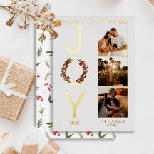 Wishing You Peace Love and Joy 3 Photo Christmas