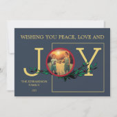 Wishing you Peace Love Joy写真クリスマスカード (正面)