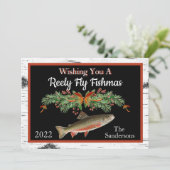 Wishing You Reely Fly Fishmas, Trout Christmas シーズンカード (スタンド正面)