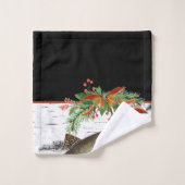 Wishing You Reely Fly Fishmas, Trout Christmas バスタオルセット (ウォッシュタオル)