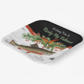 Wishing You Reely Fly Fishmas, Trout Christmas ペーパープレート (傾斜あり)