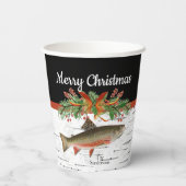 Wishing You Reely Fly Fishmas, Trout Christmas 紙コップ (裏面)