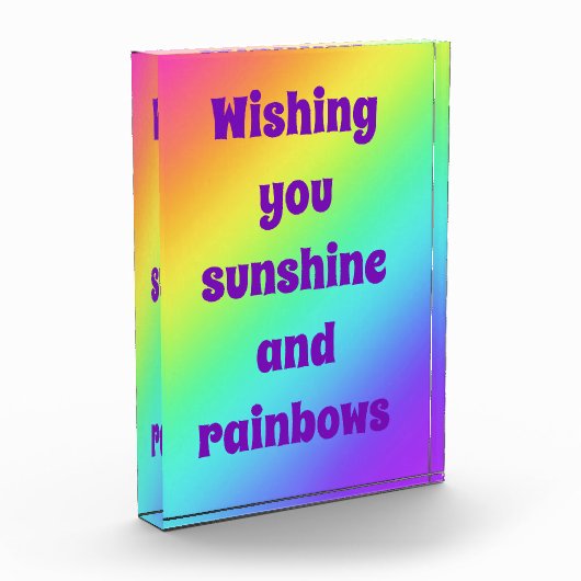 Wishing You Sunshine Rabow フォトブロック (左)