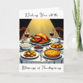 Wishing You Thanksgiving Blessings カード (正面)