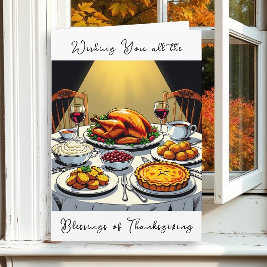 Wishing You Thanksgiving Blessings カード