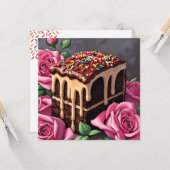 Wishing You the Sweetest Birthday | Cake カード (正面/裏面インサイチュ)