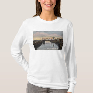 Wishkahの川の夕べ場面 Tシャツ