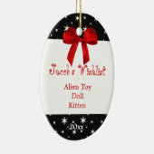 Wishlistの黒くおよび赤くカスタムなオーナメント セラミックオーナメント (右)