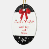 Wishlistの黒くおよび赤くカスタムなオーナメント セラミックオーナメント (左)