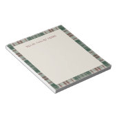 Wishlist Note Pad - Classic Christmas Plaid ノートパッド (アングル)