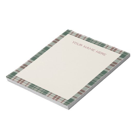 Wishlist Note Pad - Classic Christmas Plaid ノートパッド (回転)