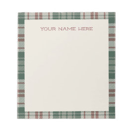 Wishlist Note Pad - Classic Christmas Plaid ノートパッド